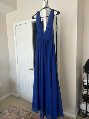 heavenly hues royal blue maxi dress Navy Blue Dress - Maxi Dress - Sleeveless Dress - V-Neck Dress
